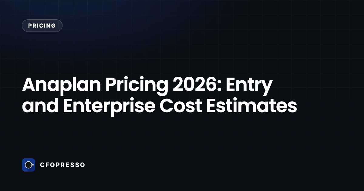Anaplan Pricing 2026: Entry and Enterprise Cost Estimates