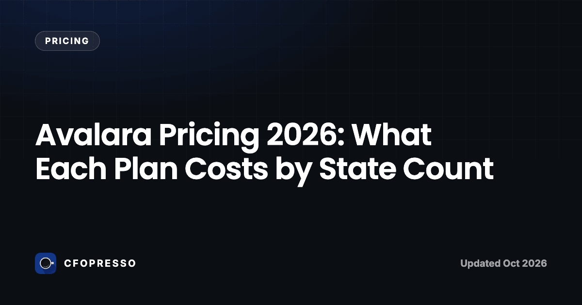Avalara Pricing 2026: What Each Plan Costs by State Count