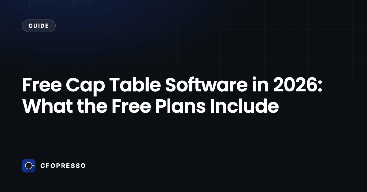 Free Cap Table Software in 2026: What the Free Plans Include